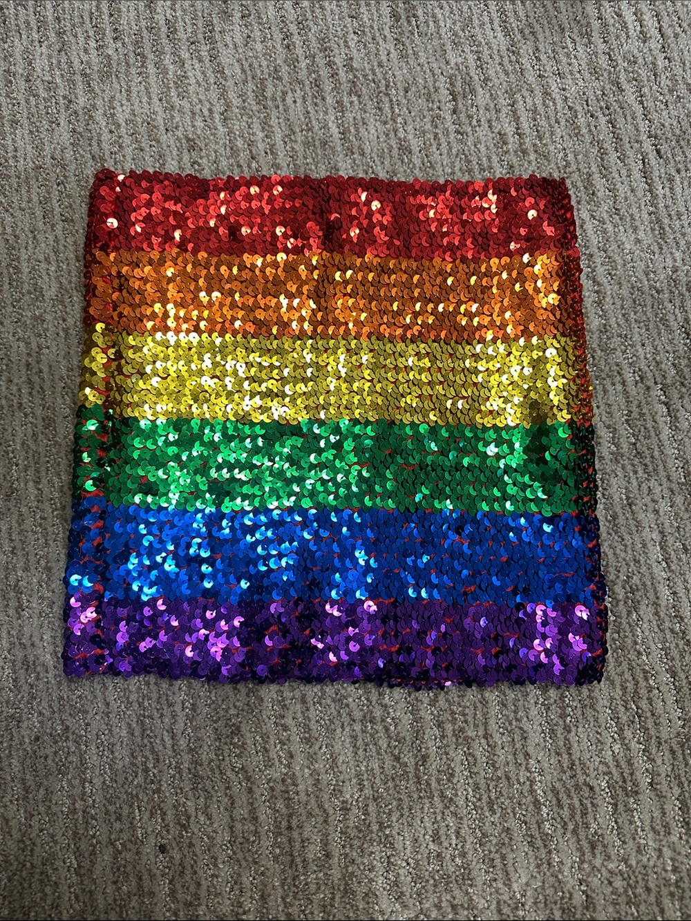 Rainbow Sequin Mini Skirt/tube top- PRIDE